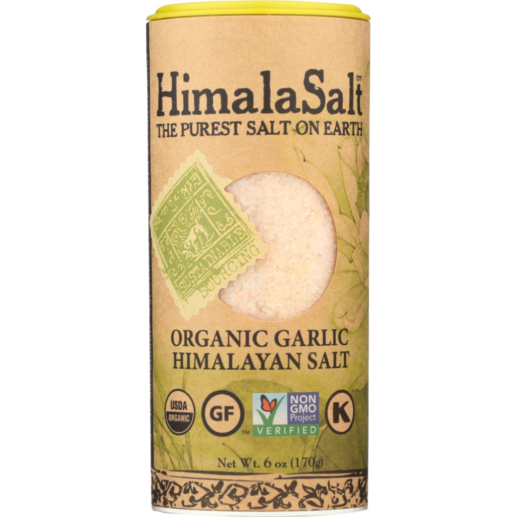 Himalayan Organic Garlic Salt Shaker - 6 oz