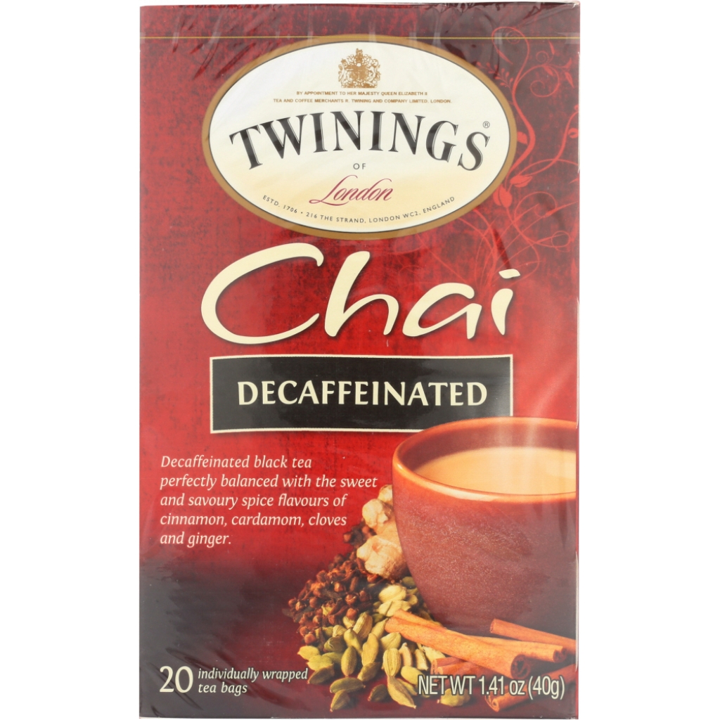 Decaffeinated Chai Tea Bags - 20 Bags