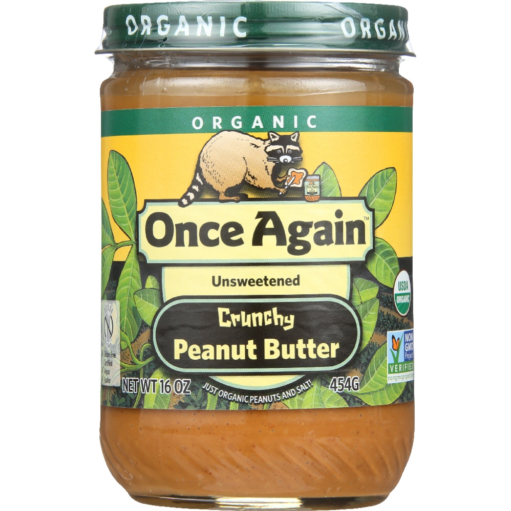 Crunchy Organic Peanut Butter (Lightly Salted) - 16 oz