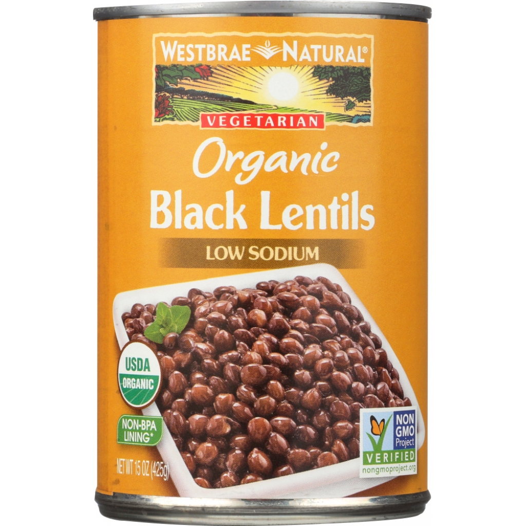 Organic Black Lentils (No Salt Added), 15 oz