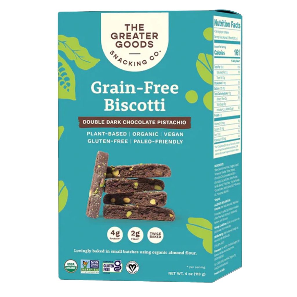 Dark Chocolate Pistachio Biscotti - 4 oz