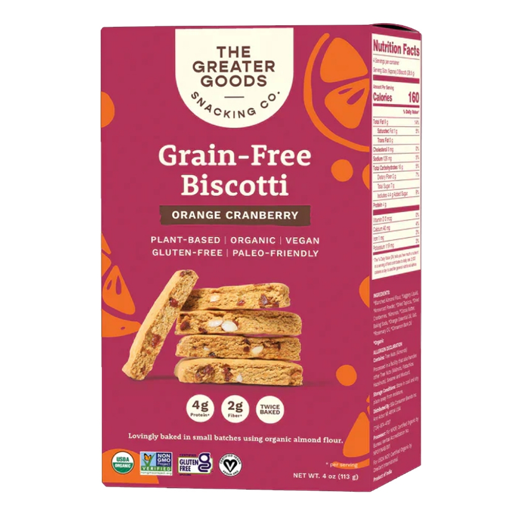 Grain-Free Orange Cranberry Biscotti - 4 oz