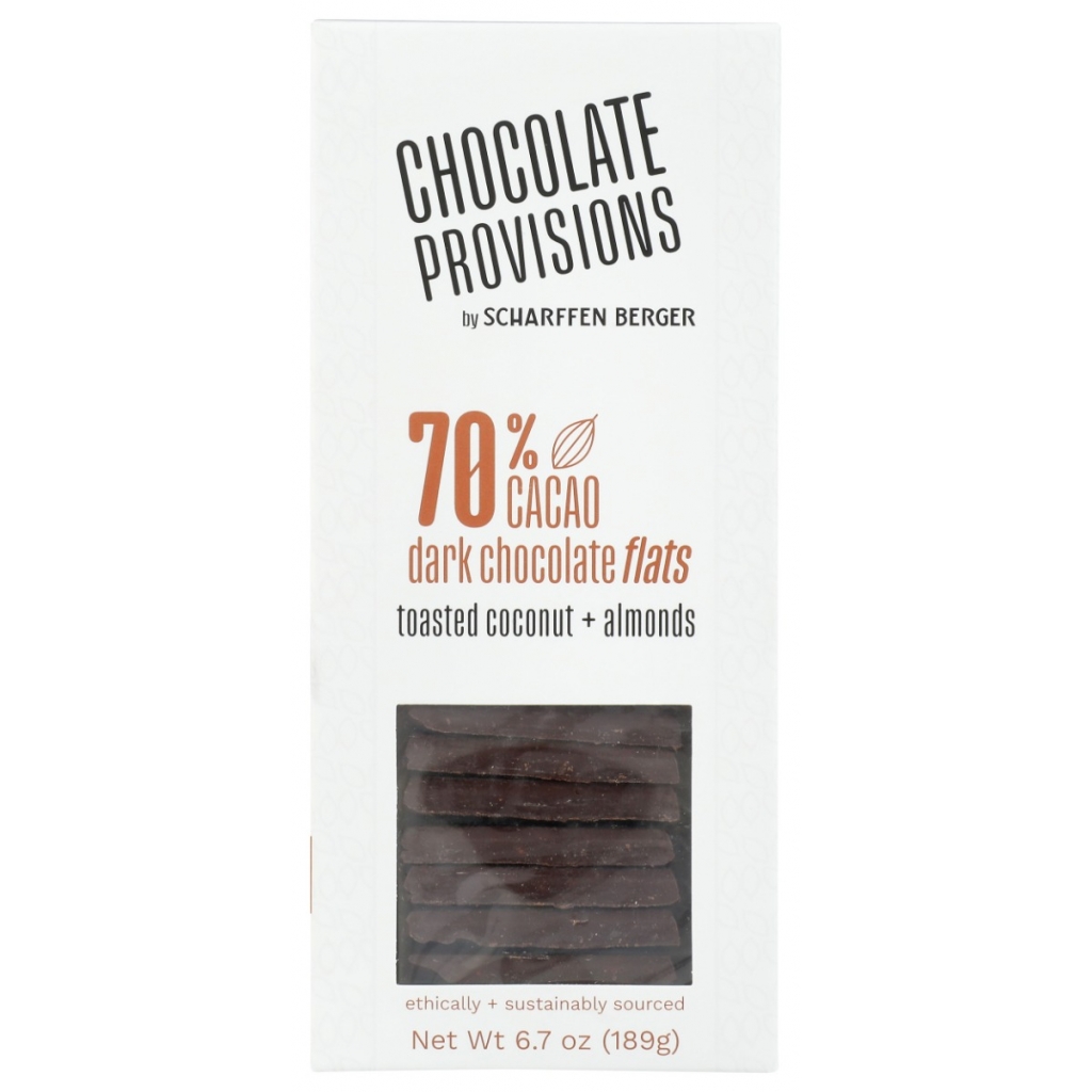 70% Dark Chocolate with Toasted Almonds – 6.3 oz