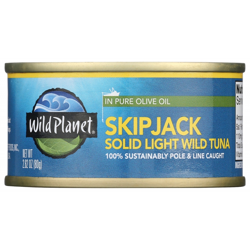 Wild Skipjack Tuna in Olive Oil, 2.82 oz