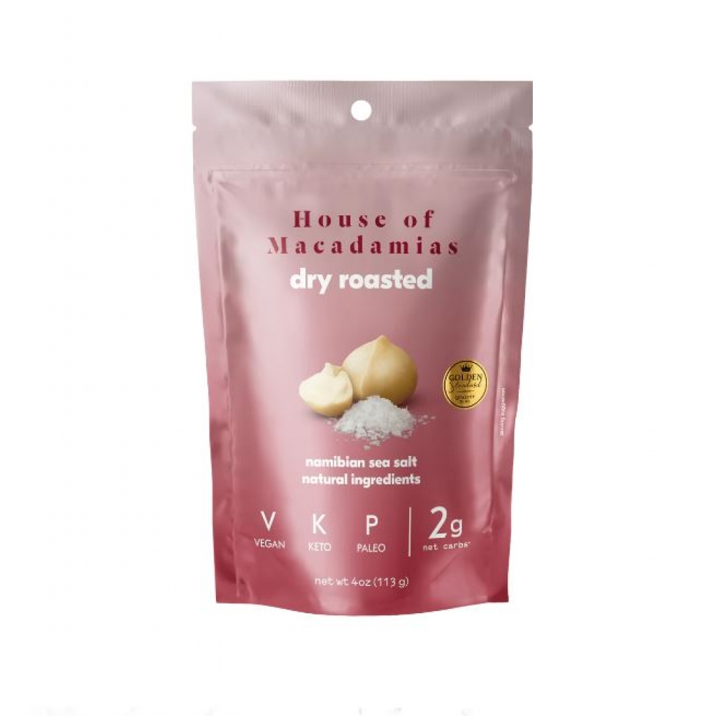 Dry Roasted Macadamia Nuts with Namibian Sea Salt - 4 oz