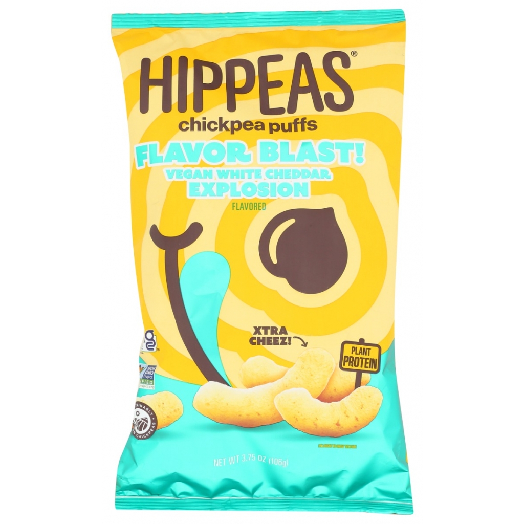 Vegan White Cheddar Explosion Chickpea Puffs - 3.75 oz