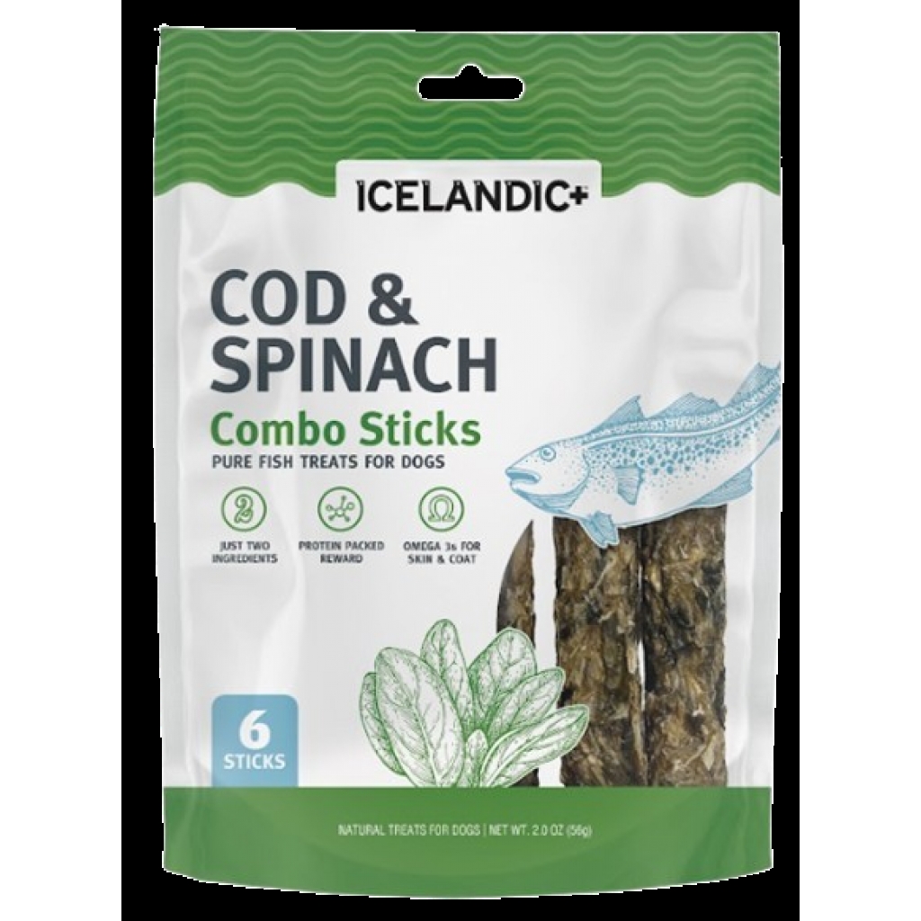 Cod and Spinach Combo Sticks for Dogs - 2 oz