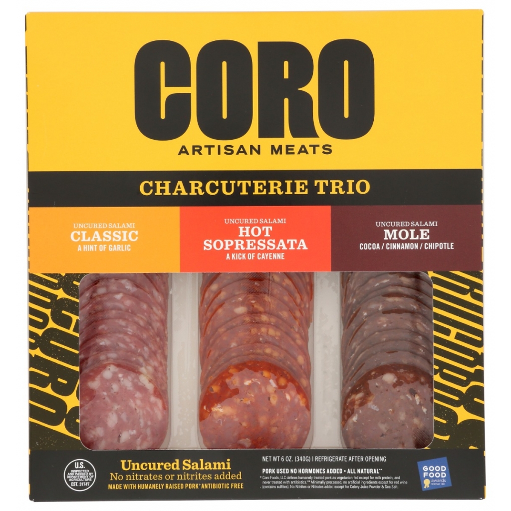 Premium Charcuterie Trio Sampler - Uncured Salami, 6 oz