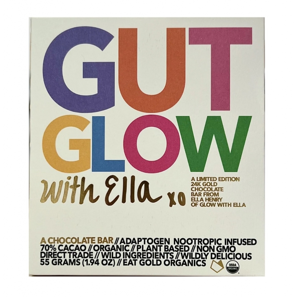 Gut Glow Ella Functional Chocolate Bar, 1.94 oz