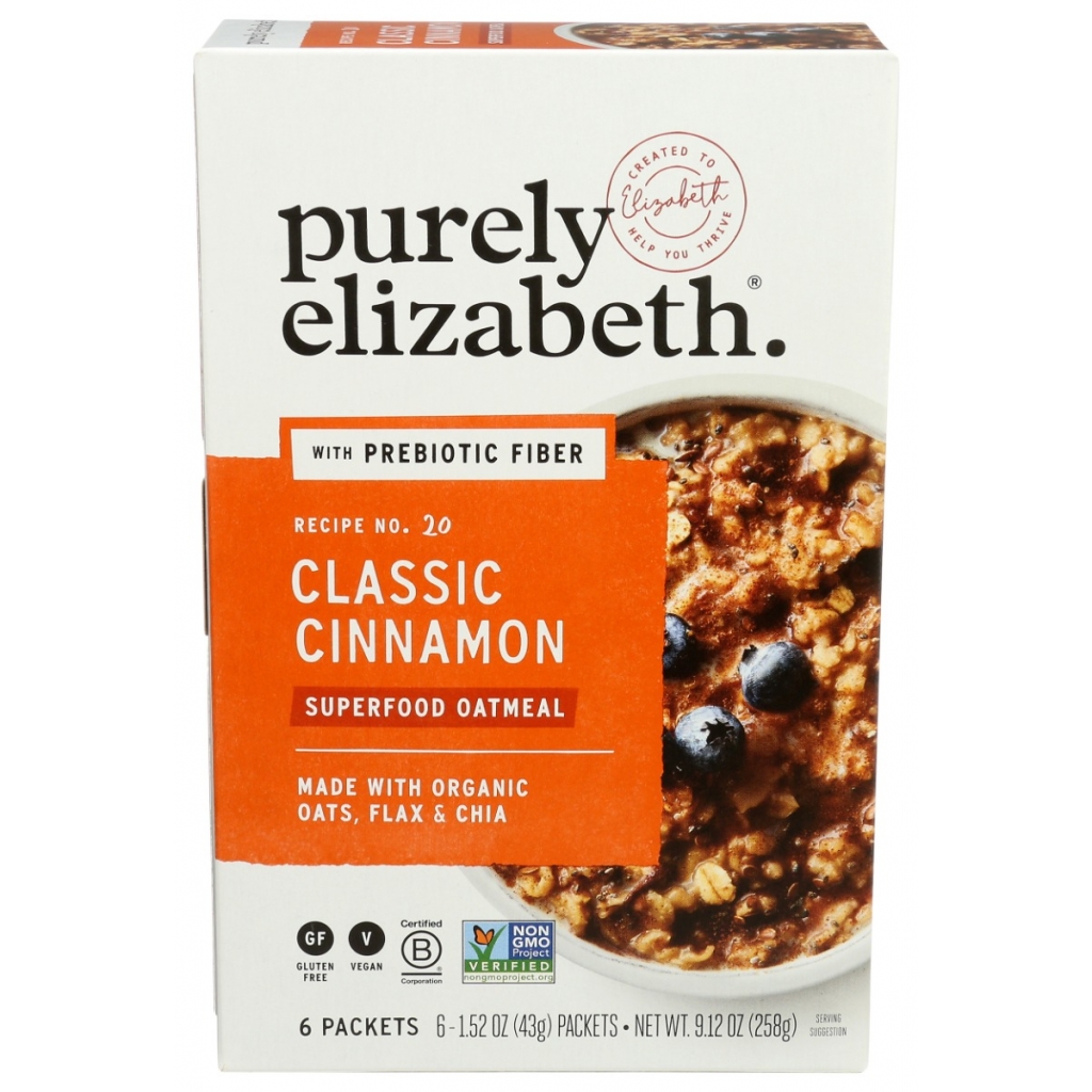 Purely Elizabeth Organic Cinnamon Oatmeal - 9.12 Oz