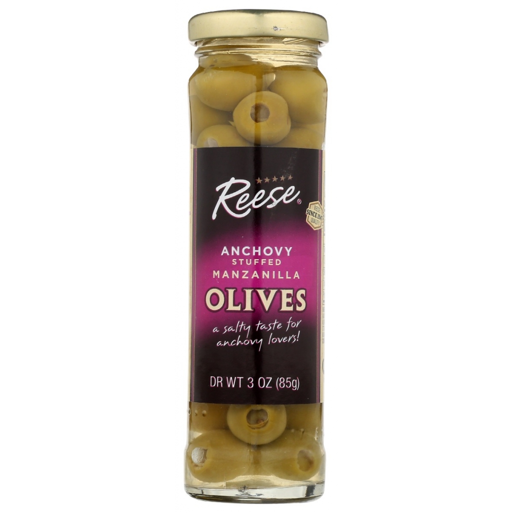 Reese Manzanilla Anchovy Stuffed Olives - 3 oz