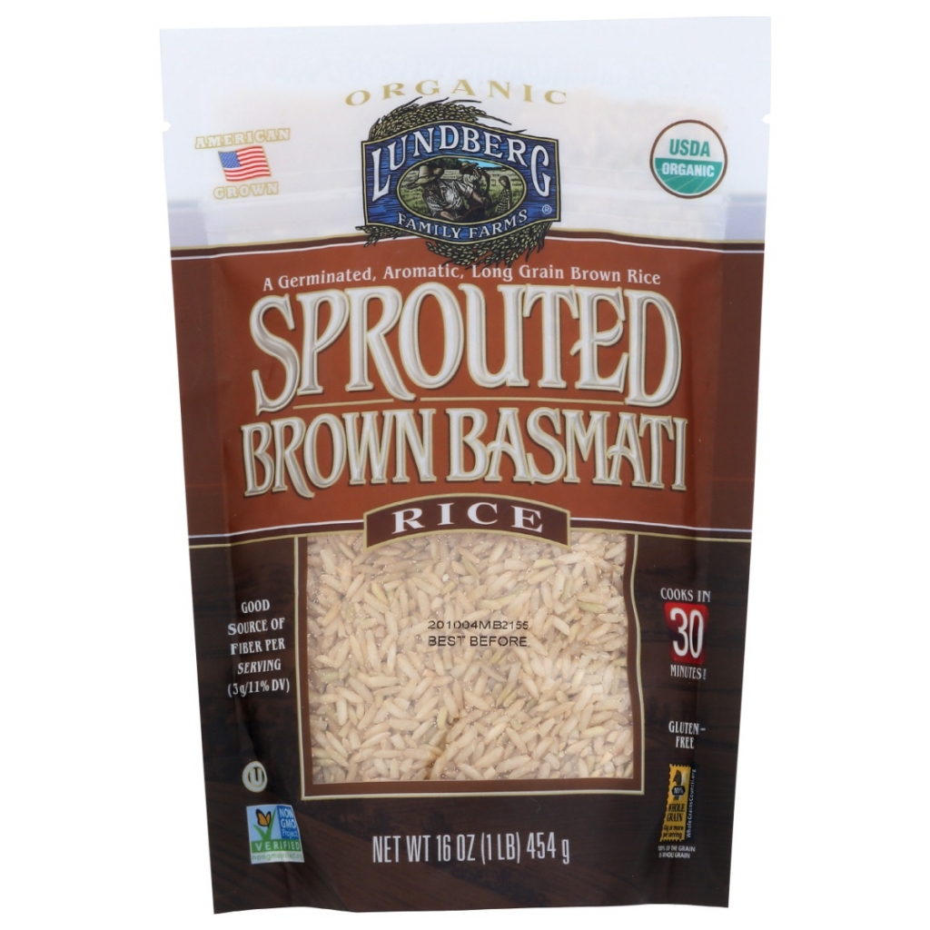 Organic Sprouted Brown Basmati Rice, 16 oz