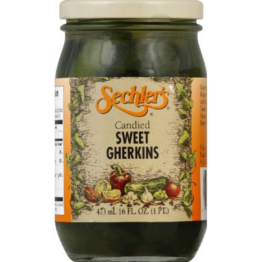 Candied Sweet Gherkins Pickles - 16 oz