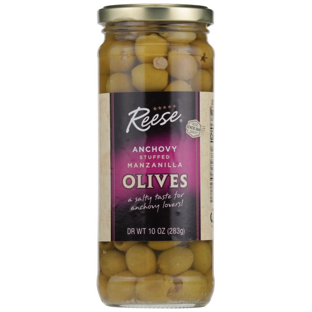 Stuffed Manzanilla Olives with Anchovies - 10 oz