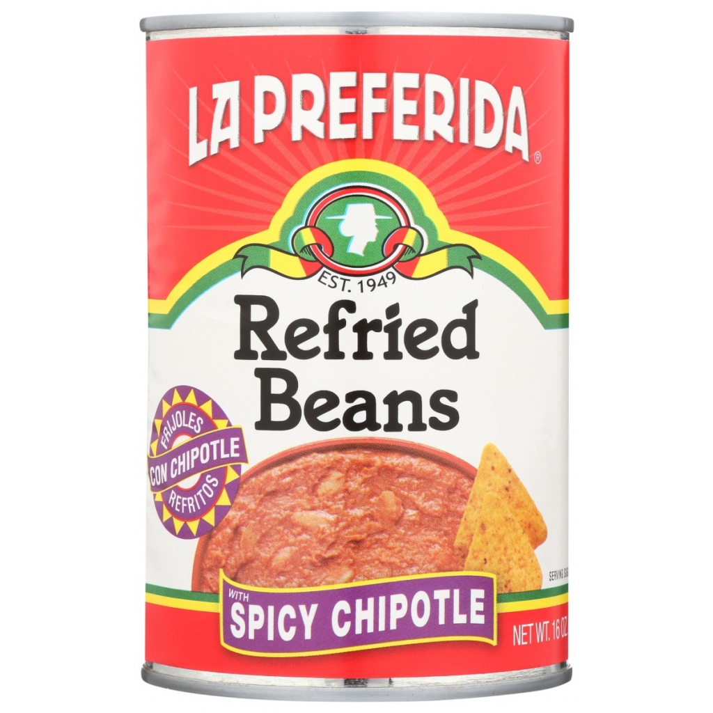 Spicy Chipotle Refried Beans - 16 oz