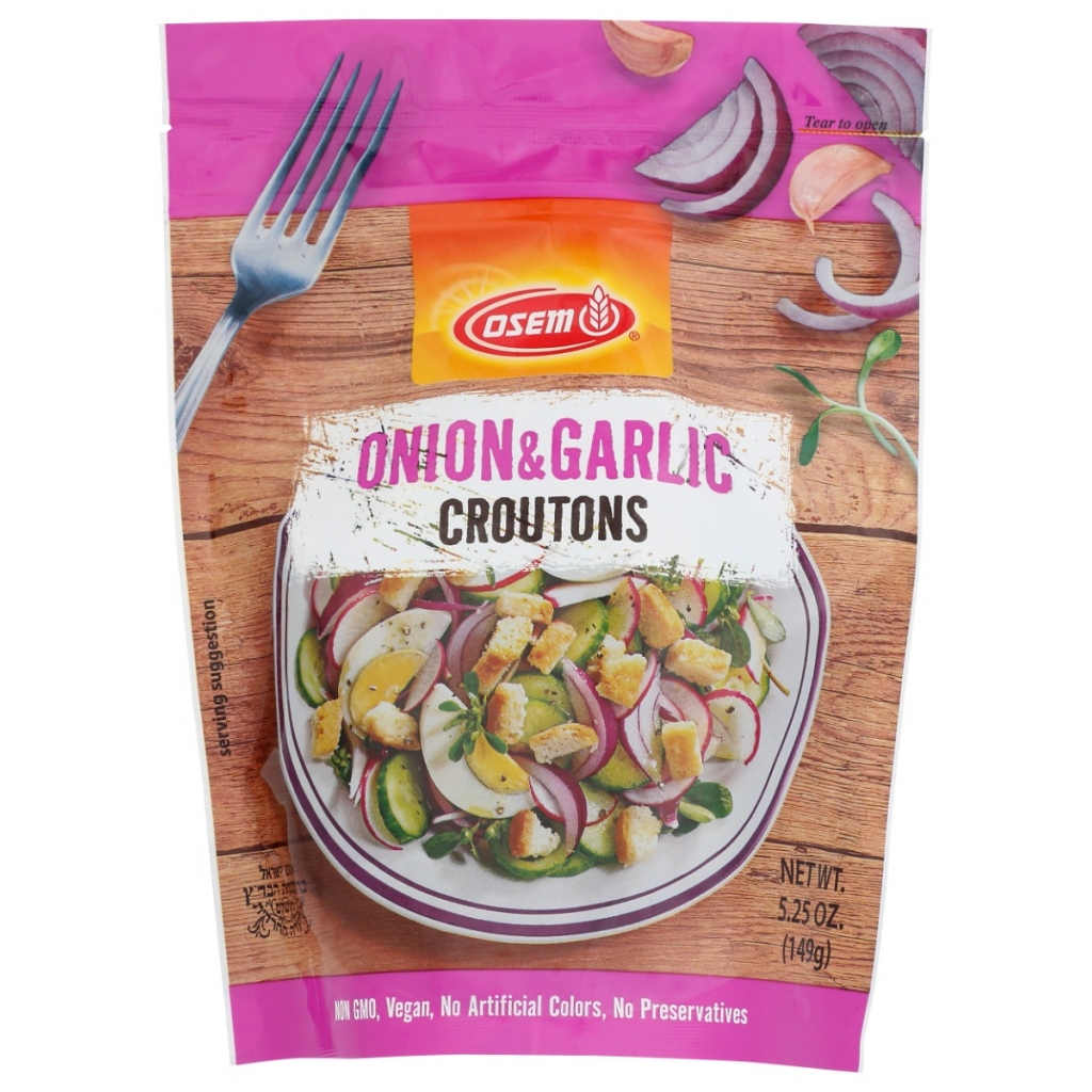 Onion and Garlic Croutons - 5.25 oz