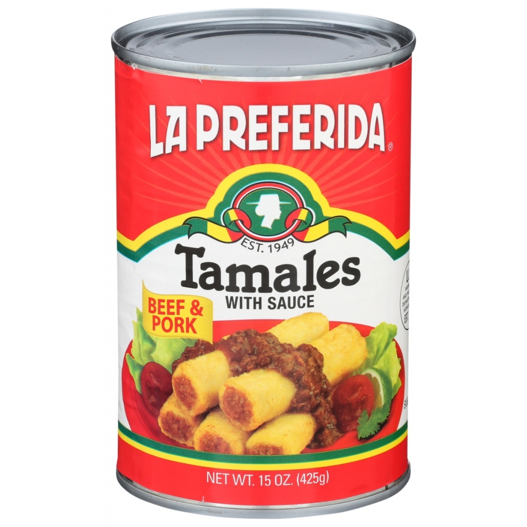 Beef and Pork Tamales, 15 oz