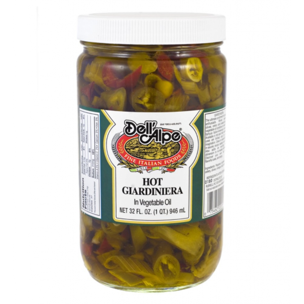 Hot Giardiniera in Vegetable Oil, 32 oz