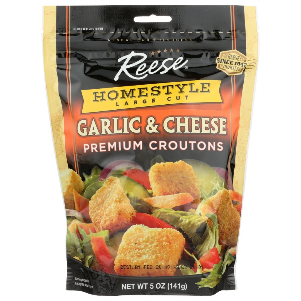 Garlic and Cheese Homestyle Croutons - 5 oz - Crispy Crunch