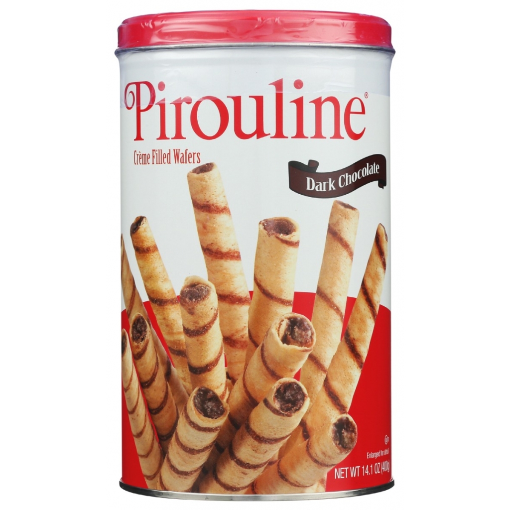 Pirouline Dark Chocolate Rolled Wafers - Elegant Snack, 14.1 oz