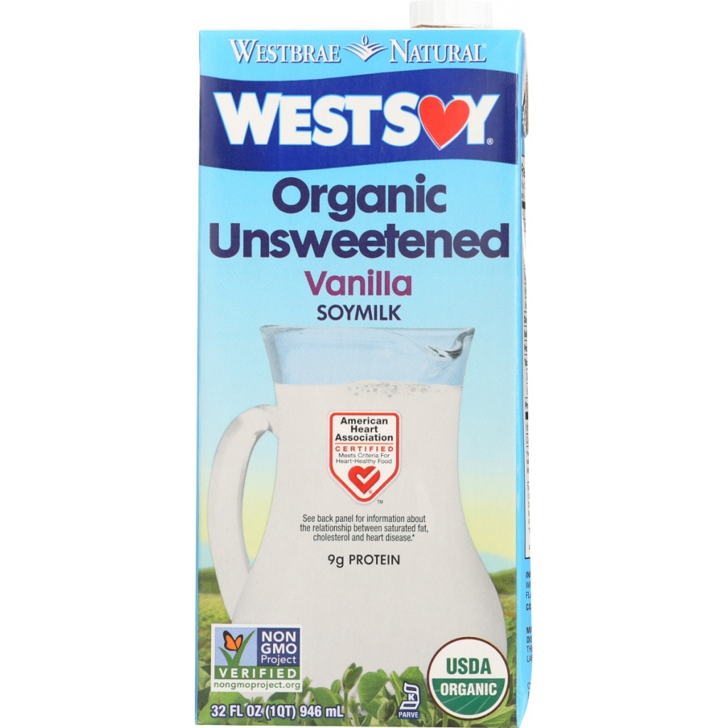 Organic Unsweetened Vanilla Soymilk - 32 oz