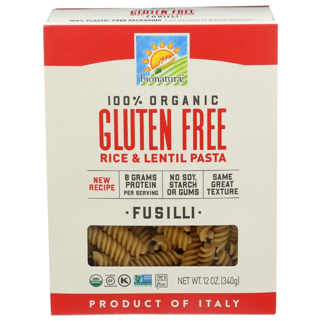 Organic Gluten Free Rice & Lentil Fusili – 12 oz