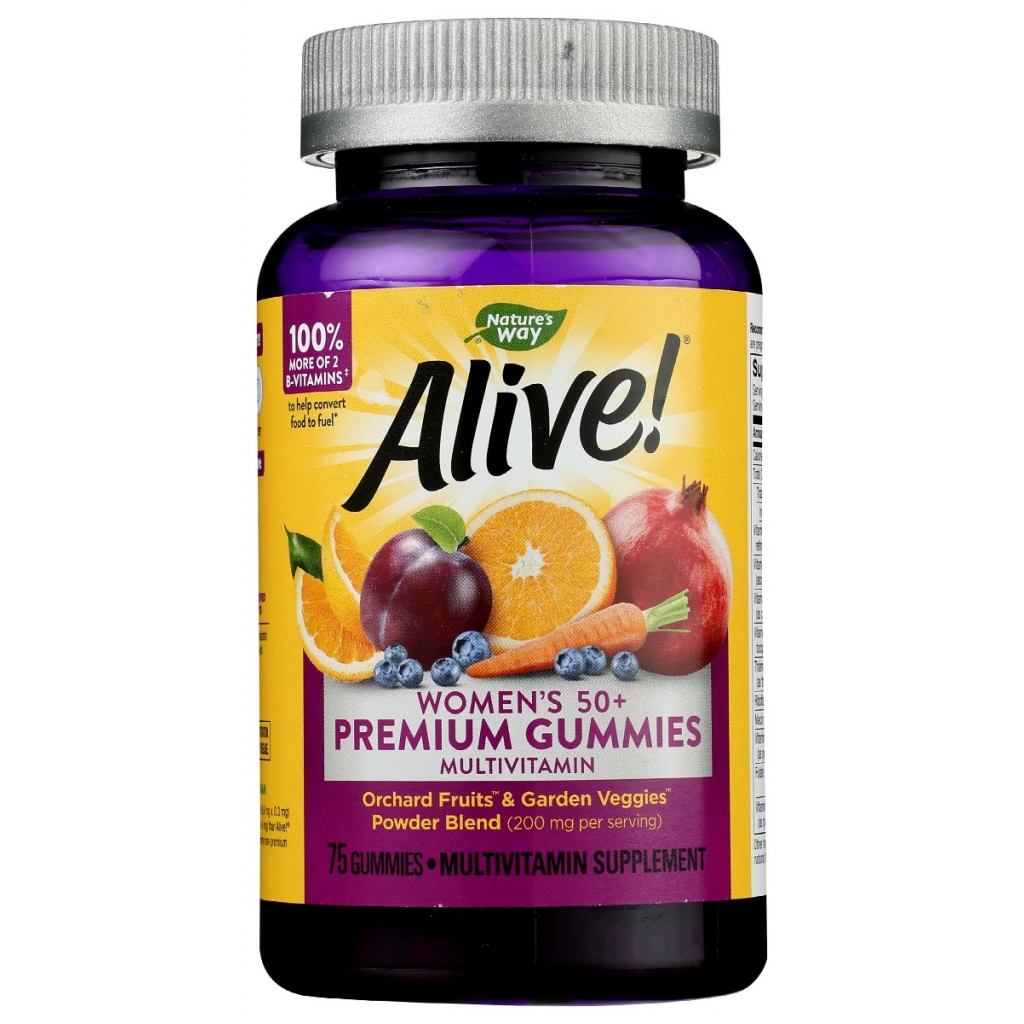 Alive! Women's 50+ Multivitamin Gummies for Daily Wellness