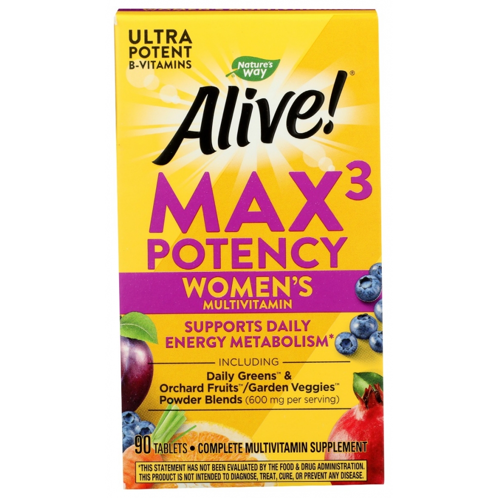 Alive Max3 Potency Women's Multivitamin - 90 Tablets