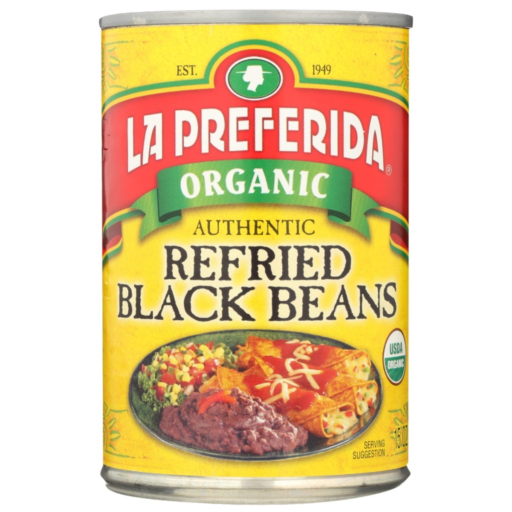 Organic Authentic Refried Black Beans - Natural Goodness