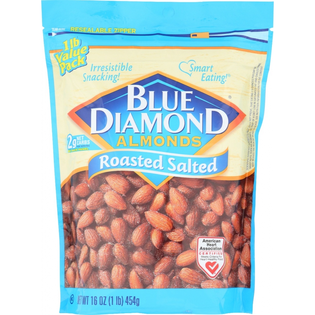 Savory Roasted Salted Almonds - 16 oz