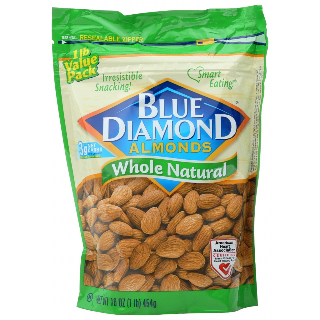 Whole Natural Almonds - 16 oz Heart-Healthy Superfood