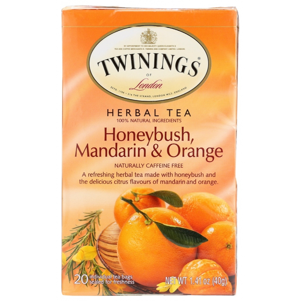 Herbal Unwind Tea with Honeybush & Orange - Relaxing Brew, 20 bags