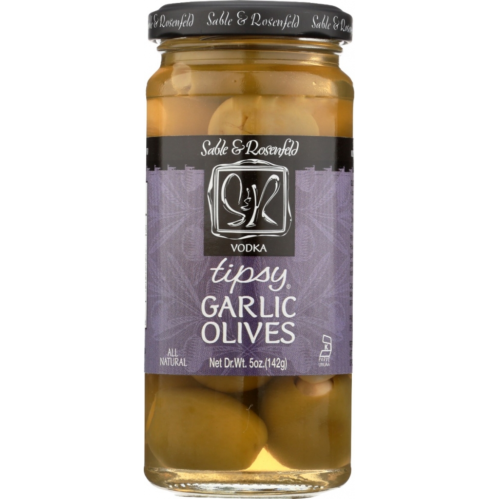 Vodka Tipsy Garlic Stuffed Olives - 5 oz