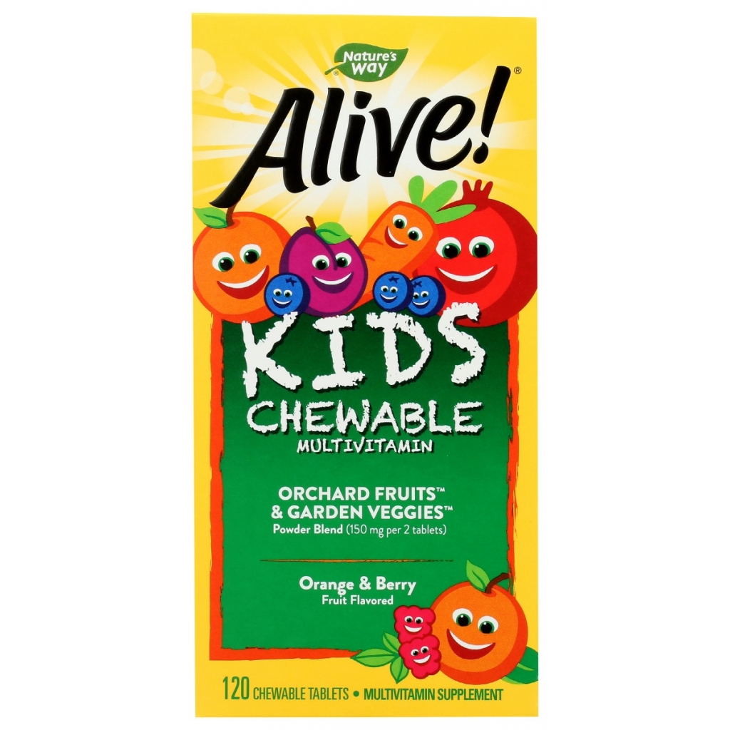 Orange & Berry Alive Kids Chewable Multivitamin - 120 ct