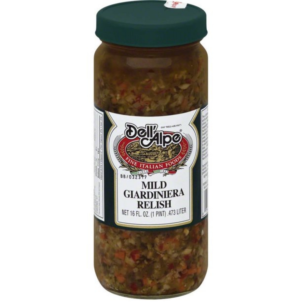 Mild Giardiniera Relish - Versatile Condiment, 16 oz