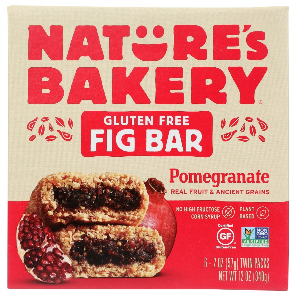 Gluten Free Fig Bars with Pomegranate, 12 oz