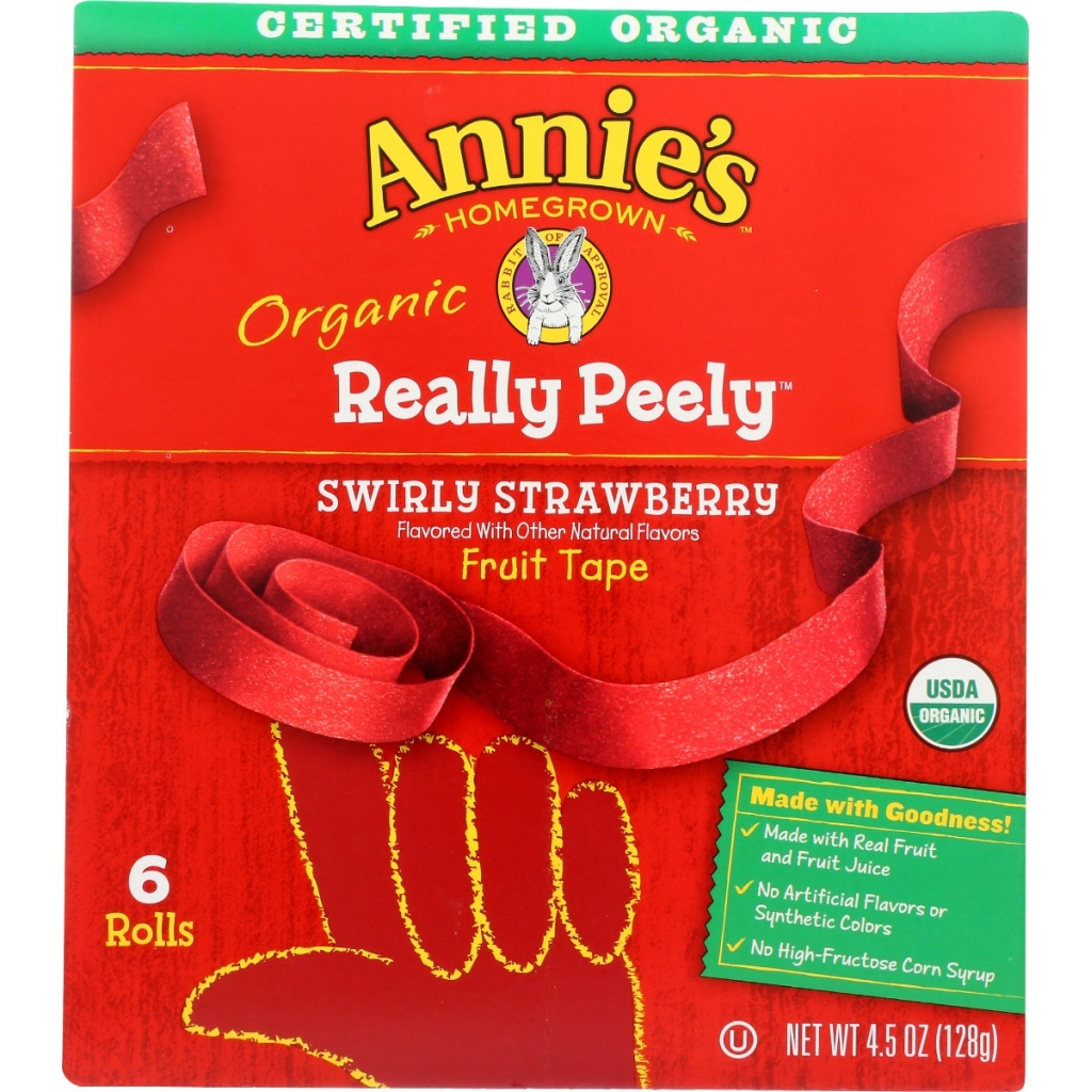 Organic Swirly Strawberry Fruit Tape - Fun Snack