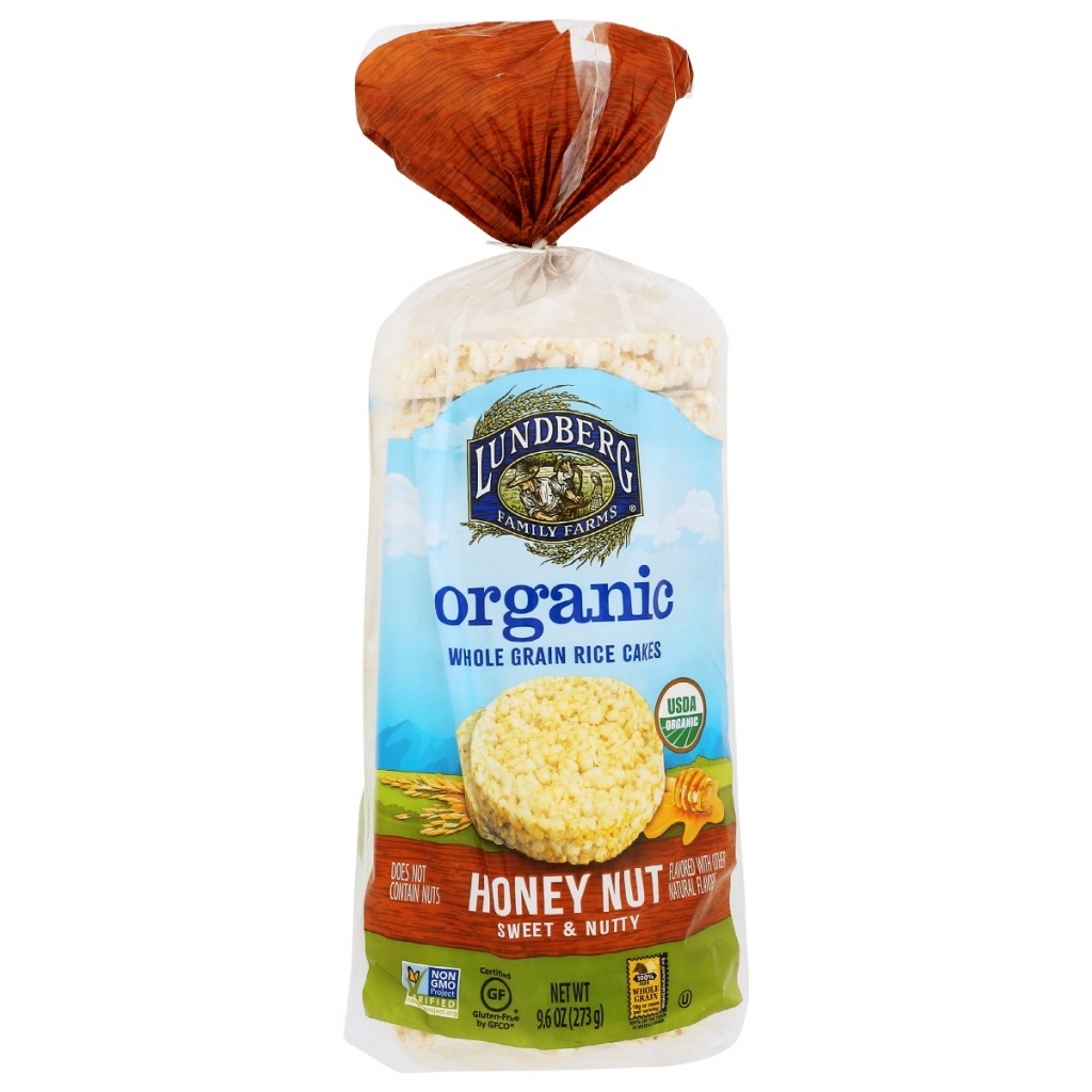 Organic Honey Nut Rice Cakes - 9.6 oz