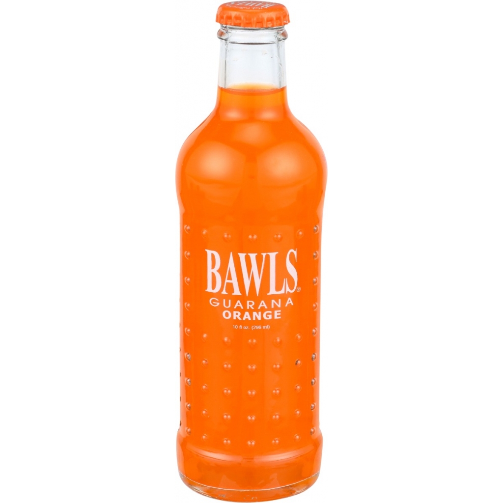 BAWLS Mandarin Orange Soda, Caffeinated Beverage, 10 oz