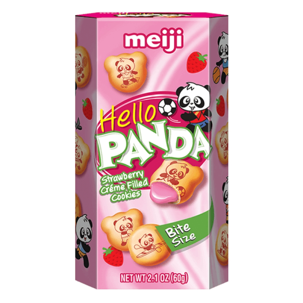 Strawberry Cream Filled Hello Panda Cookies, 2.1 oz