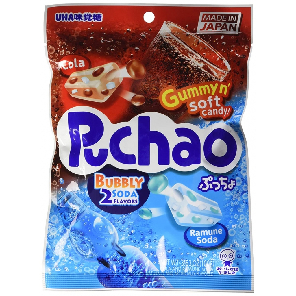 Puchao Cola and Ramune Soda Gummy Candy - 3.53 oz