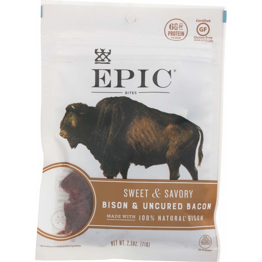 Sweet and Savory Bison and Bacon Chia Bites, 2.5 oz