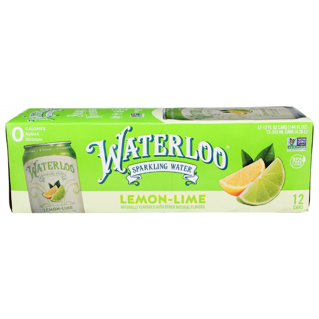 Lemon Lime Sparkling Water - 12 Pack, 144 fl oz