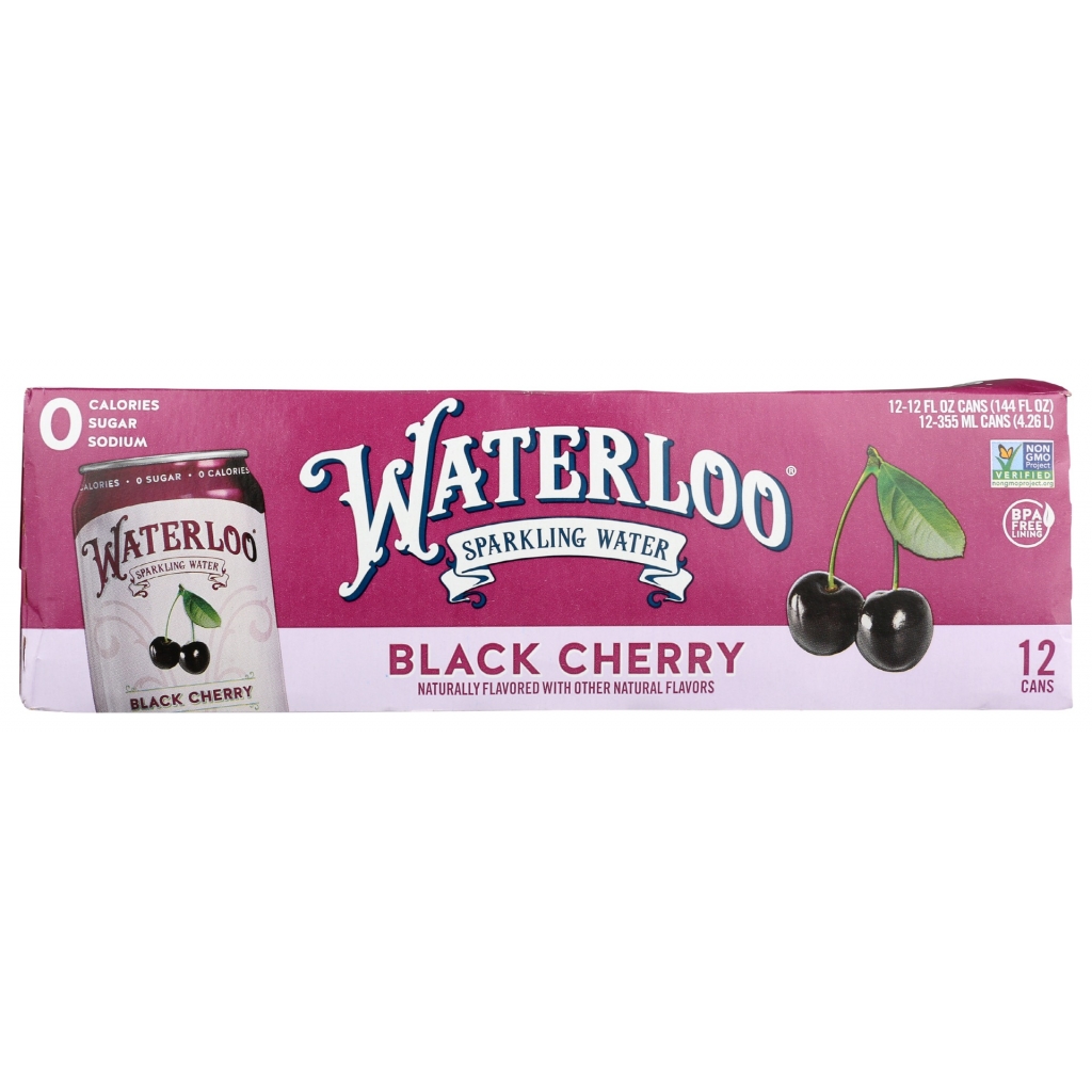 Sparkling Black Cherry Water - 12 Pack, 144 fl oz