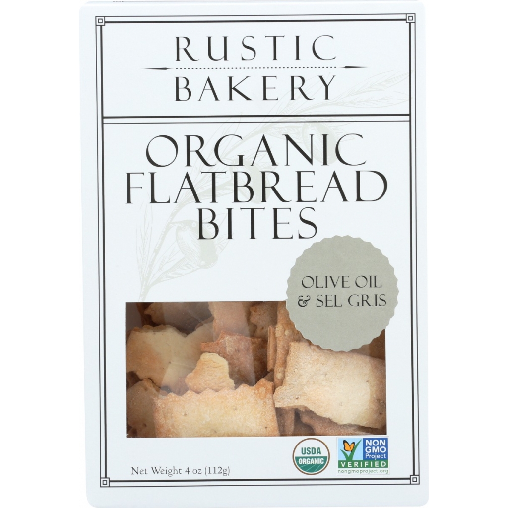 Olive Oil & Sel Gris Organic Flatbread Bites - 4 Oz