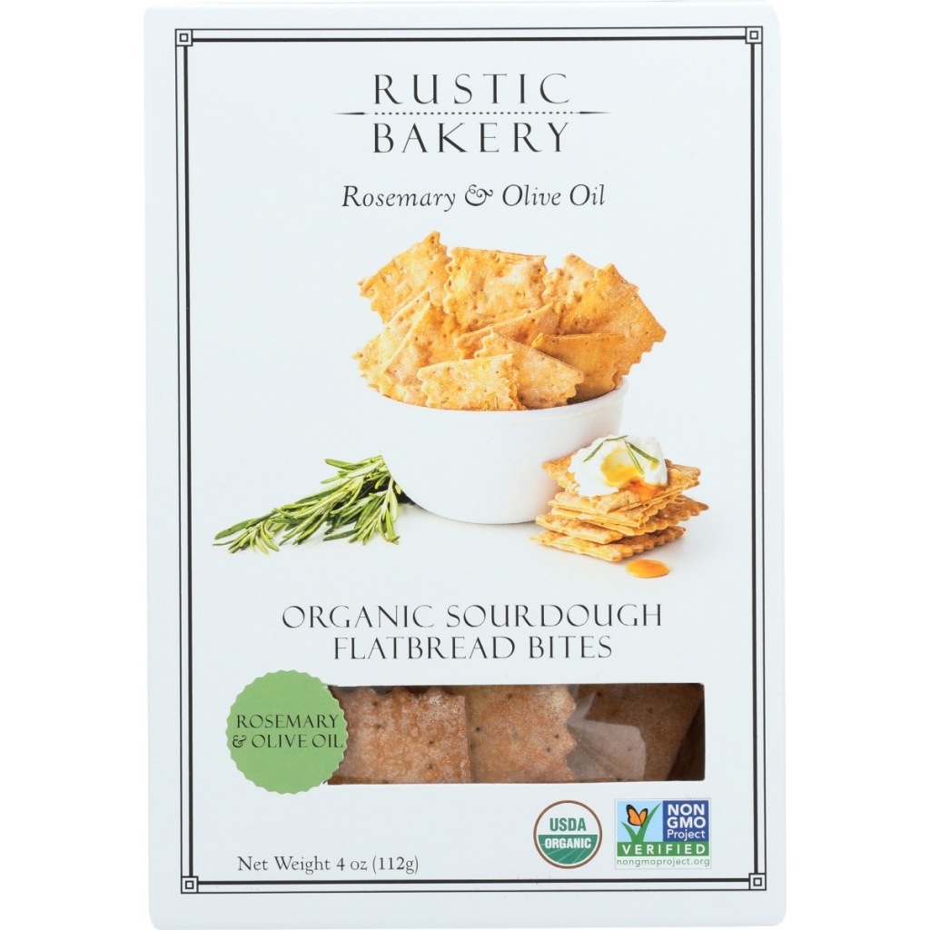 Rosemary & Olive Oil Organic Flatbread Bites - 4 OZ