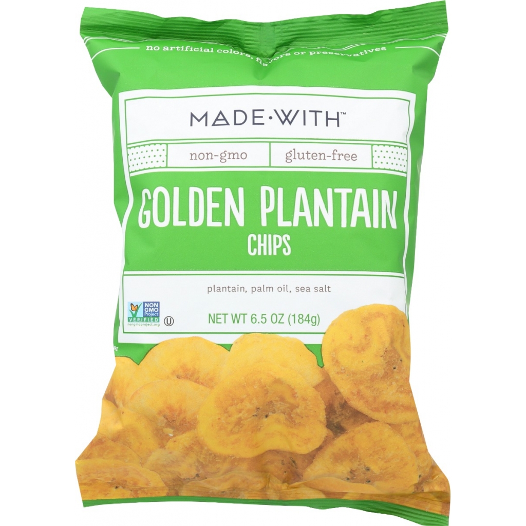 Golden Plantain Chips - Healthy Snack, 6.5 oz