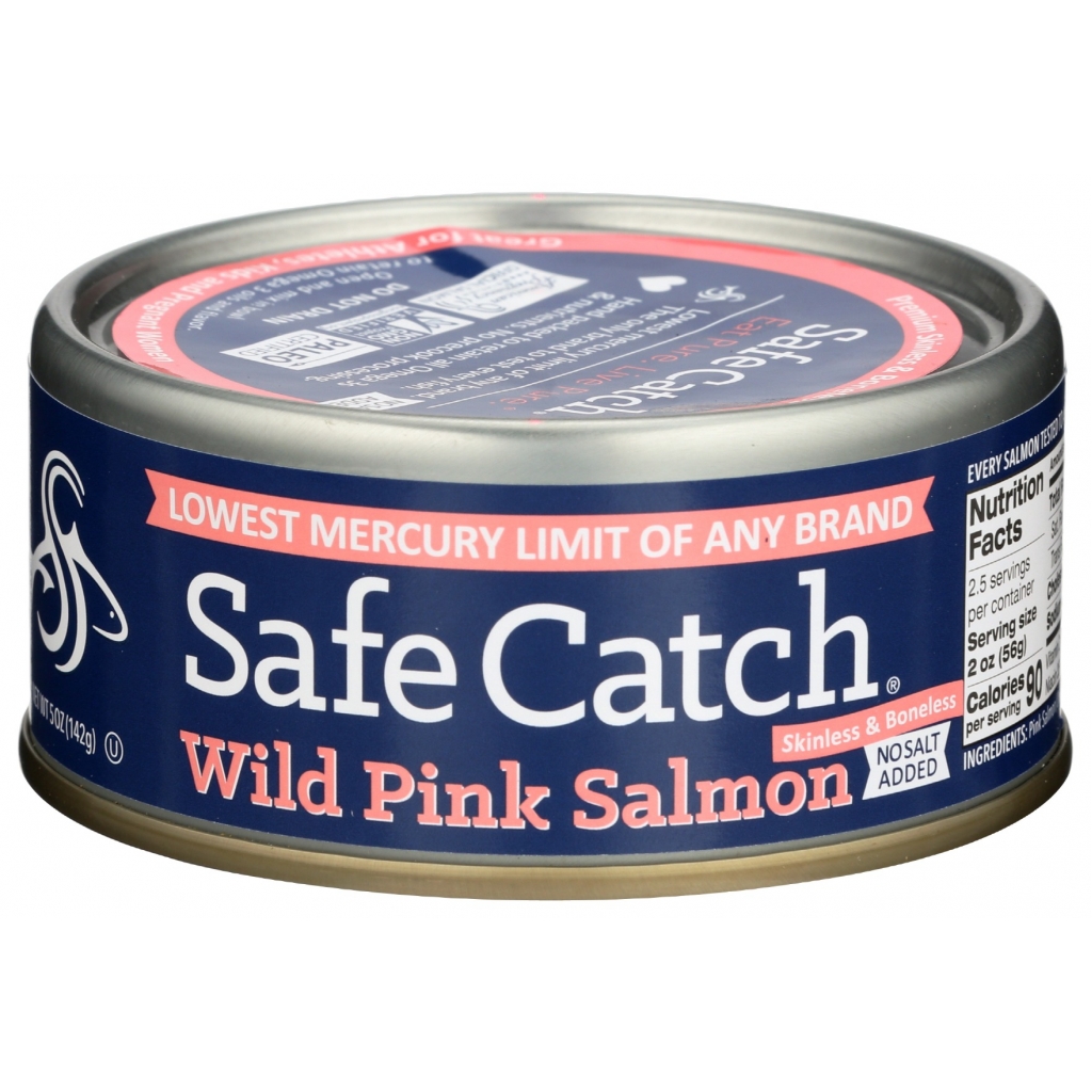 Wild Pacific Pink Salmon - No Salt Added - 5 oz