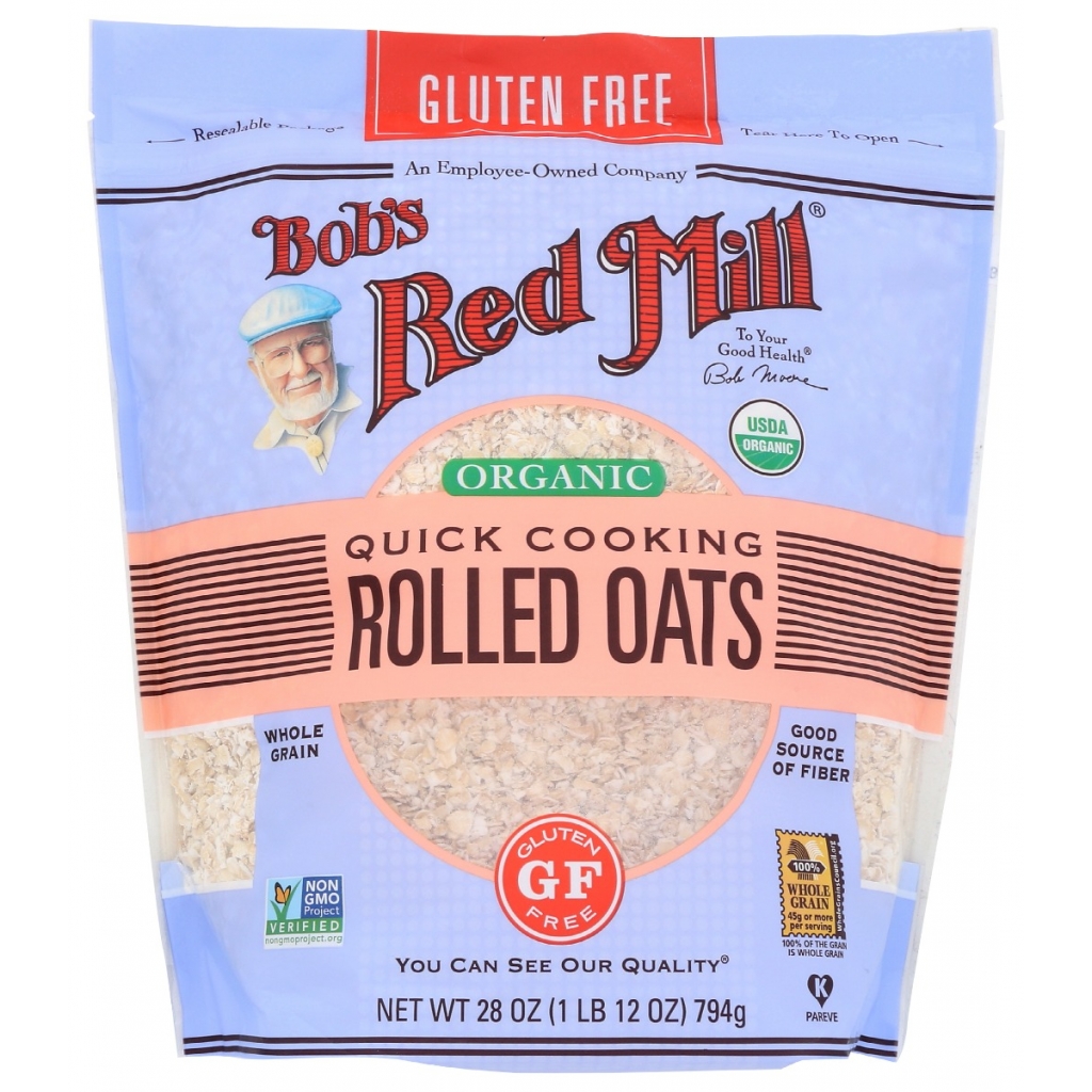 Gluten Free Organic Quick Cooking Rolled Oats - 28 oz