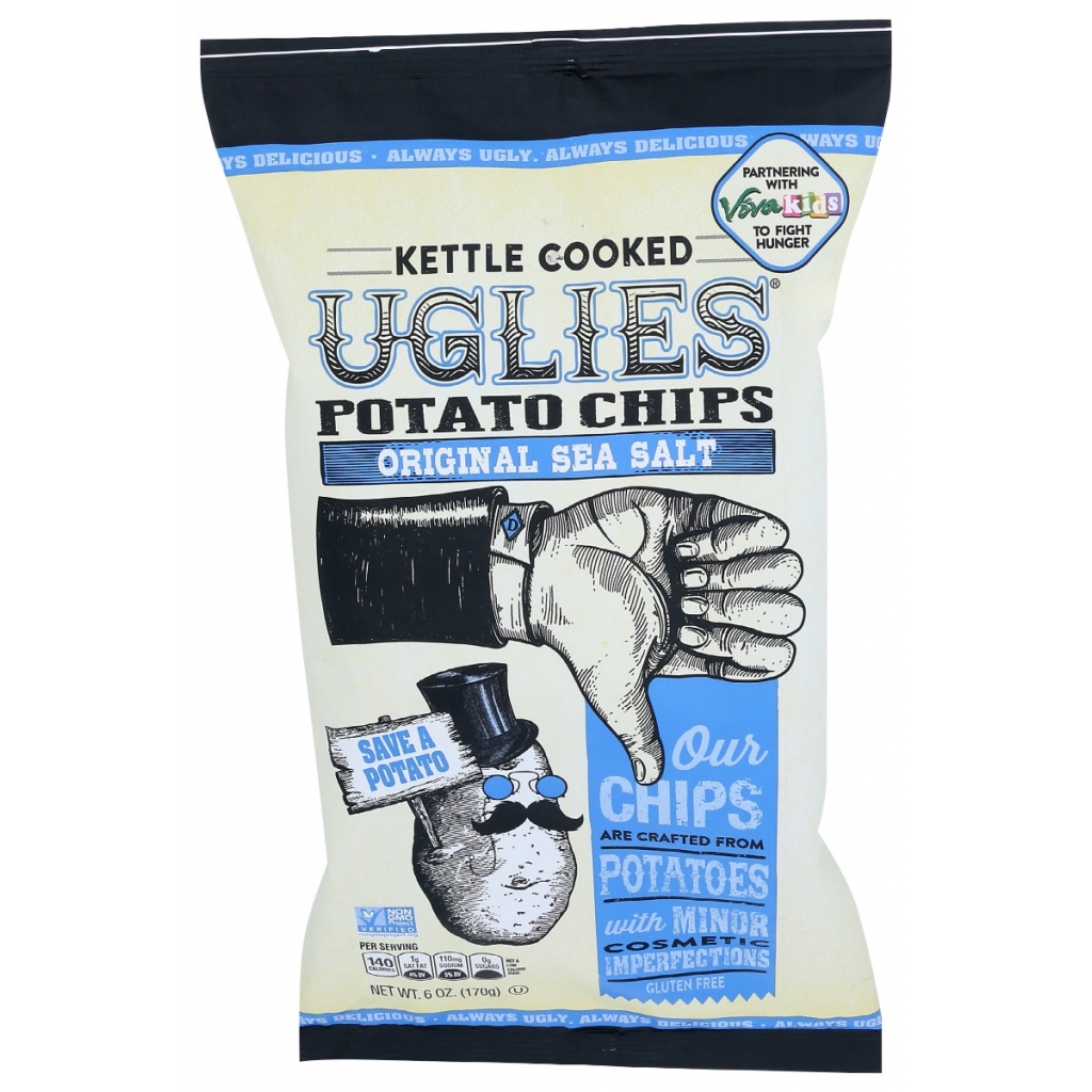 Uglies Sea Salt Kettle Chips - 6 oz